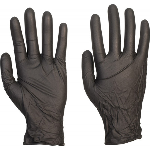 Nitrilové vyšetrovací bezpudrové rukavice EasyCare L Black
